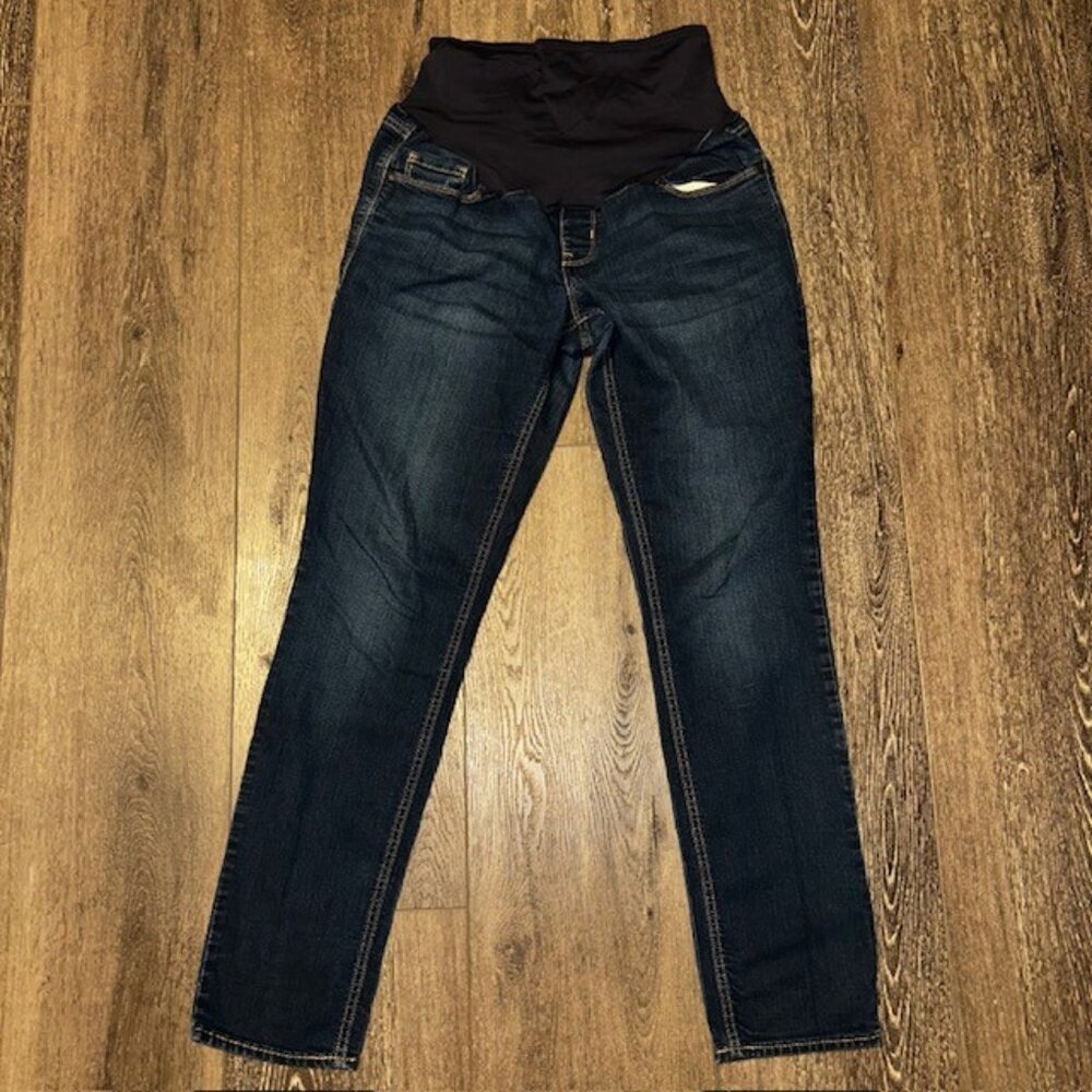 Old Navy Maternity Womens Size 10 Regular Low Skinny Dark Wash Jeans